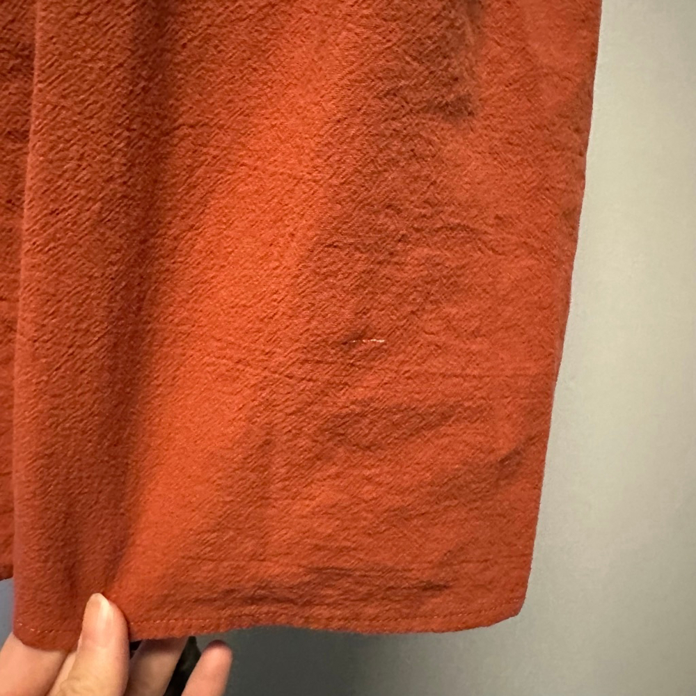 Women's Wishlist Apparel Orange Mini Dress size medium pockets v-neck boho - Picture 9 of 10